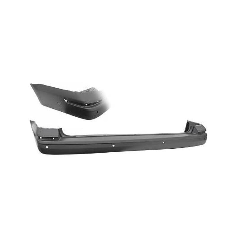 Pare-choc arrière noir T6 avec trous radars pour Transporter 1 porte 2015-2026