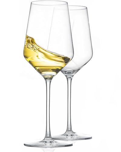 Image of Premium Wine Glasses 400ml, Set of 2 Long Wine, Burgundy Clear Glasses with Stem for Wedding Anniversary, Birthday, Gift (RKT-10, Set of 2)