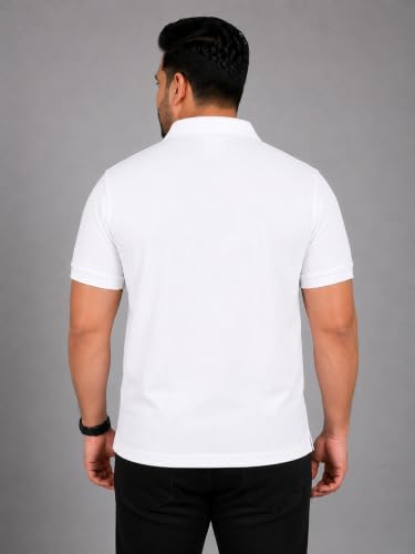Image of INKKR Plus Size Solid Men's Polo Neck T-Shirt
