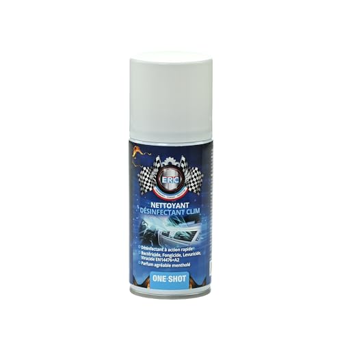 ERC | Désinfectant Clim Voiture One Shot Bactéricide Virucide | Élimine Bactéries, Moisissures, Champignons en 15 min | Diffusion Automatique Spray...