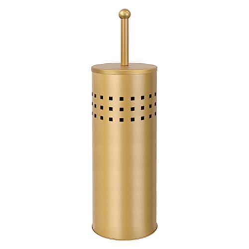 Blue Donuts Toilet Plunger with Holder for Bathroom, Multi Drain Suitable Also for Bathtubs, Quick Dry, Gold