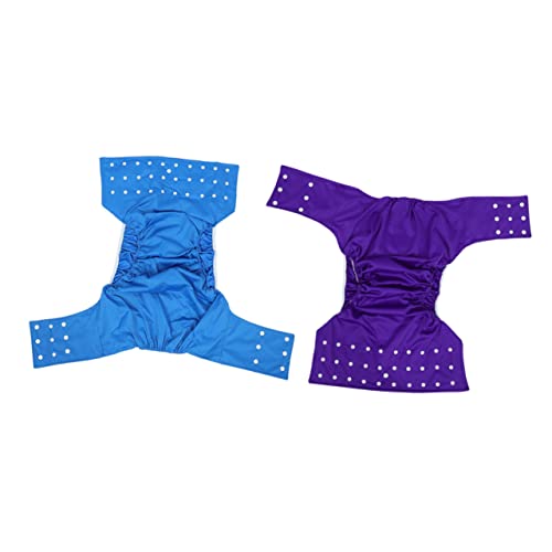Ipetboom 2pcs Washable Adult Diaper Pants Waterproof Leak-Proof Reusable Nappy for Men Women Nursing Diaper Soft Breathable