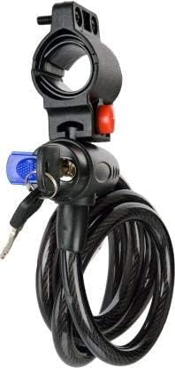 PANCIKAA Spiral Metal Black Cable Lock - 150 cms | Heavy Duty Multipurpose Anti-Theft Wire Locks with 2 Keys | Best Security Wire Chain Tools for Two Wheeler for Helmet, Bike, Bicycle 4