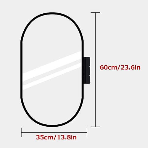 Miroir ovale rotatif de salle de bain avec support StandHD pour maquillage - 6