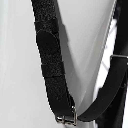 iixpin Unisex Leder Harness Kameragurt Punk Gothic Style Kamera Schultergurt mit Double Schulterriemen Criss Cross… – Bild 7