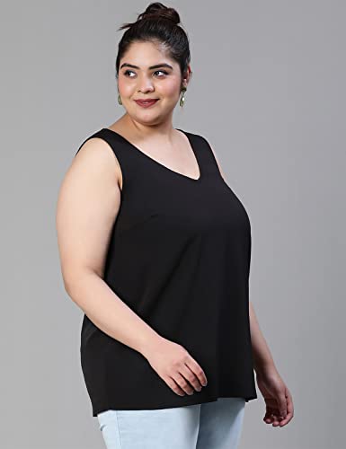 Image of oxolloxo Women Plus Size Sleevless Round Neck Top