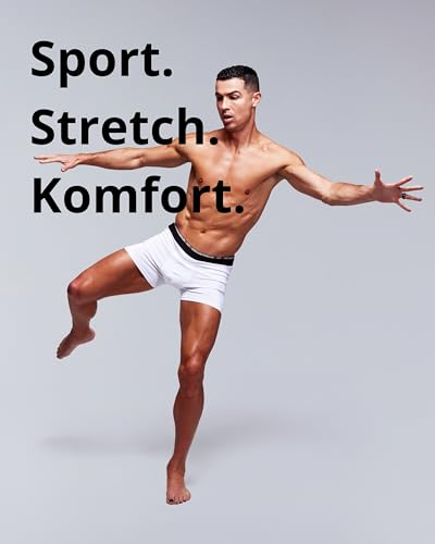 CR7 Cristiano Ronaldo Men's 3-Pack Breathable Cotton Trunk Boxer Briefs