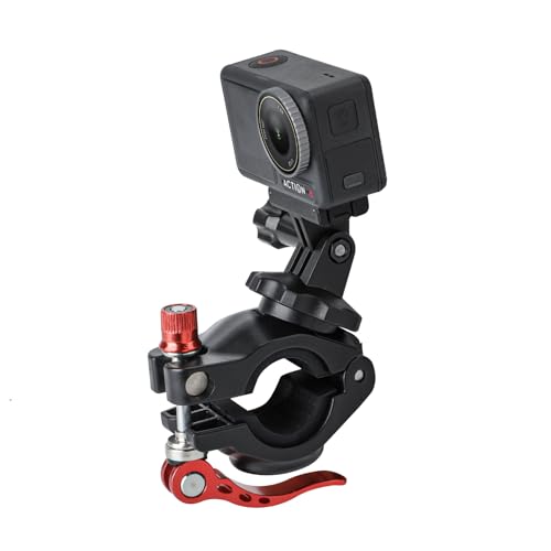 Soporte para Manillar de Bicicleta, Abrazadera de Tubo Compatible con dji Osmo Action 5 Pro 4 3 Insta 360 GO 3 para GoPro Hero Black 13 12 11 10 9 Accesorios para cámara de acción de Bicicleta