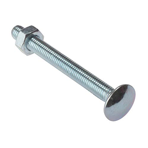 Image of Forgefix CB1075M Carriage Bolt and Nut - Zinc Plated
