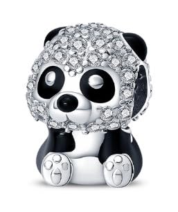 The CharmeryAnimal Panda Charm 925 Sterling Silver Charm Compatible with  Pandora Charms, and Many Other UK Charm Metal