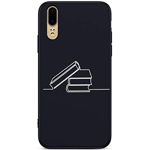 JCKHM Compatible with Huawei P20 Silicone Case Fashion Matte TPU Silicone Soft Cover Protective Cover Livre