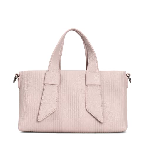 Image of EXOTIC Valeria Satchel Sling Bag for Women | Textured Leatherette Handbag with Top Handle & Detachable Crossbody Strap | Multi-Compartment Structured Purse