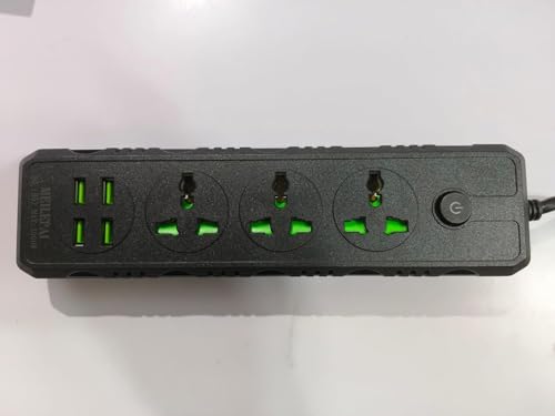 Image of Long Cord Extension Board Universal Extension Socket Surge Protector Desk Charging Station for Office School Home Surge Protector Power Strip with Outlets and USB Ports (B02)