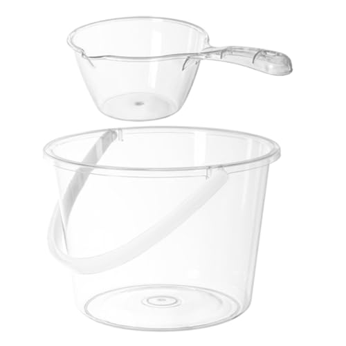 Seau à eau transparent portable pour résoudre vos problèmes de rangement et lavage à la maison