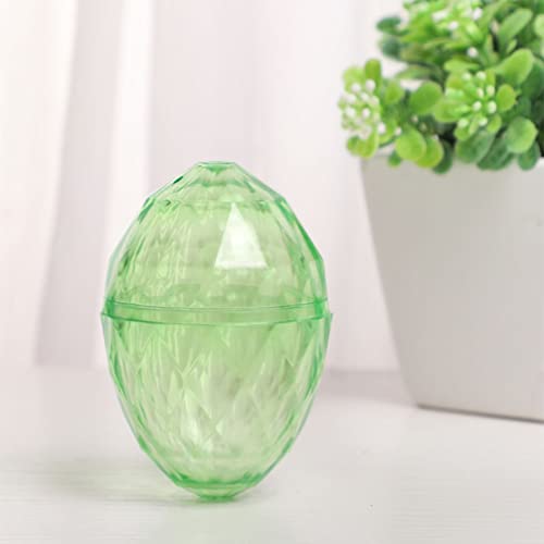 PRETYZOOM 12 stuks paasei gevormde snoepdozen transparante snoep snack chocolade dozen party zoete lekkernij verpakking Pasen party snoep geschenkartikelen (groen) - Image 5