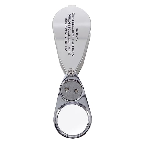 VALICLUD 1pc LED Light Jewelry Magnifier Dual Lens Loupe for Coin Collectors Jewelers and Hobbyists Portable and Lightweight with High Grade Material for Reliable Use