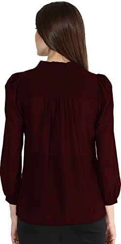 Image of Girls Bishop sleeves V-neck tie up top-71
