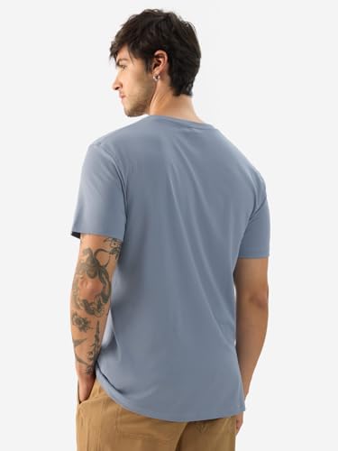 Image of The Souled Store Supima: Men and Boys Short Sleeves Round Neck Solid Premium Basic Casual Lightweight Easy to Style Everyday Streetwear Trendy Supima T-Shirt