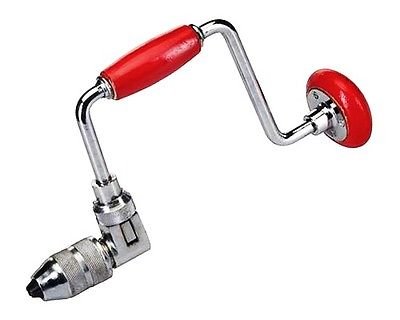 BARGAINWORLDUK Hand Brace Drill, 4 Jaw Wood Drilling Handle + 3 Year Guarantee U142