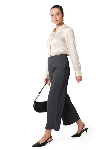 Image of Smarty Pants Women's Cotton Rib Pleated Trouser.