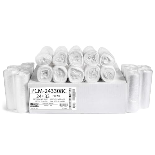 Risparmiare denaro - Aluf Plastics 12-16 Gal grandi sacchetti di spazzatura trasparenti sono difficili da spazzatura; non sul portafoglio. Forniamo lo stesso valore che i grandi marchi fanno ad una frazione del prezzo.