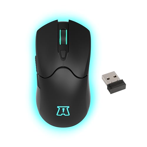 Akuma - Souris Gaming Otaku M04 WL Rétroéclairée 3200 DPI 7 Couleurs RGB - Souris Gamer sans Fil, Rechargeable - 2,4 GHz - 6 Boutons - Compatible PC/PS4/PS5...