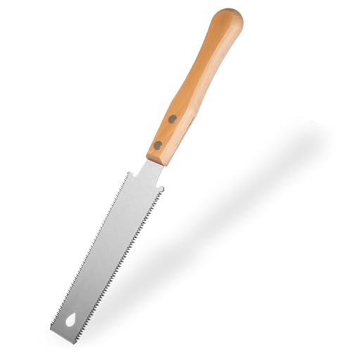 Sierras japonesas para carpintería, sierra de mano japonesa pequeña para cortador de madera, doble filo 11/17 TPI de doble diente sierras de madera pequeñas, herramientas de mano para carpintería