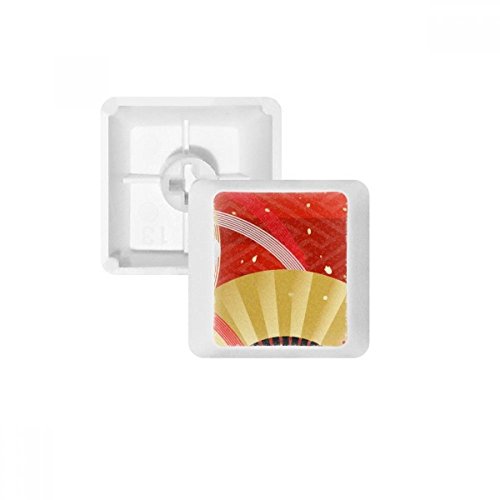 Keycaps PBT pour clavier mécanique blanc pour créer un espace de bureau zen motif sakura