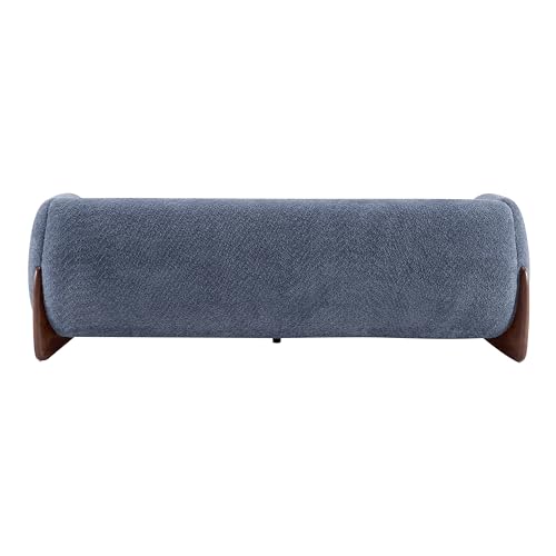 Image of Christopher Knight Home Almab 82 Inches Sofa Couch, Cozy Boucle Upholstered 3-Seater Sofa, Wood Frame Couch, Comfy Couches for Living Room and Office, Modern Sofa, Lounge Seating, Navy Blue