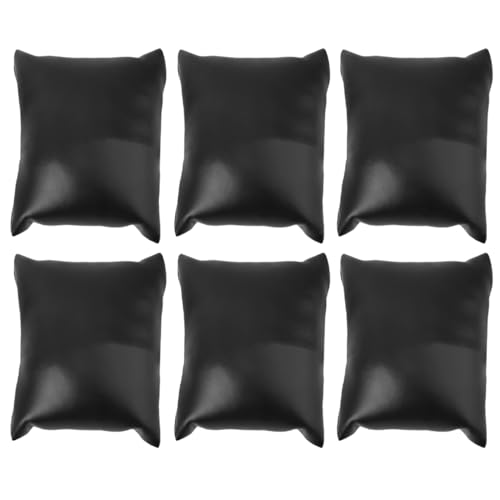 6stücke Teiliges Schwarzer Pu-Armband-uhrenkissen Für Schmuck-präsentation Für Schmuckkästen Vitrinen Dekoration Von Verkaufsständen