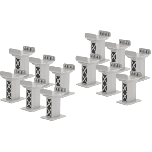 Veemoon 2sets Train Track Bridge Support Blocks Kids Toys Improve Hand Skills Fun Train Set Accessories 6pcs*2