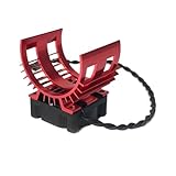 Blue RC Parts brushless Motor Heatsink Cover + Cooling Fan for 1:10 H-SP RC Car 540 550 3650 Size Motor Heat Sink(Red)