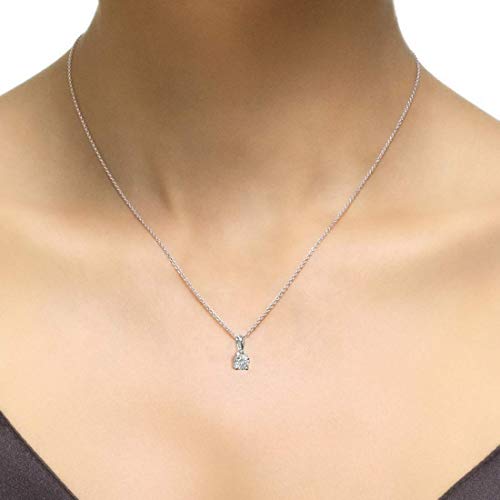 Friendly Diamonds 1 Carat | 14K White Gold | Igi Certified Lab Created Diamond Solitaire Pendant Necklace | F-G Color, Vs1-Vs2 #TOP2