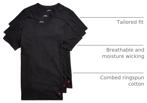 Image of Polo Ralph Lauren Underwear Men's Slim Fit Cotton Crew Tee 3 Pack