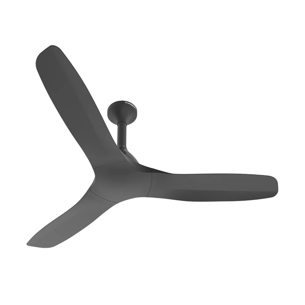Crompton Silent Pro Fluido Wave 1 Star 1200 mm 3 Blade Ceiling Fan (2X Silent Operation | Matt Black | Pack of 1)-image-3