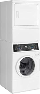 Speed Queen SF7003WE 27" Electric Stacked Washer and Dryer with Stainless Steel Tub, Balance Technology, Control Lock, Moisture Sensor, in White