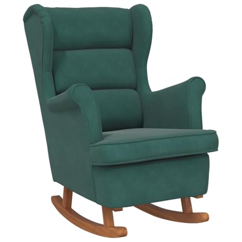 Sillón Plegable Terciopelo Verde Oscuro
