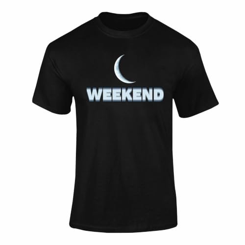Image of Weekend Graphic T Shirt Music Festival Concert Outfit Casual Tee Black S Style 1