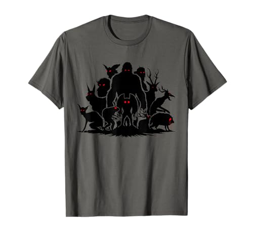 Funny Cryptid Monsters Bigfoot Mothman Wendigo Cryptozoology T-Shirt