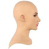 ✔Humanize Design ： Die Augenbrauen werden manuell gestanzt. Der Mund kann zum Reden, Essen und Trinken geöffnet werden. Leichtes Permanent Make-up im Gesicht erleichtert die Transformation. Sie können die Maske auch nach Belieben schminken.