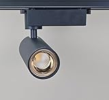 Mufasa 20 Watts Black Body Gold Finish LED Track Light Spot Light/Focus Light (for Track/TrackRail System) | Track Rail NOT Included | (Warm White)