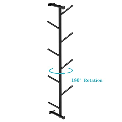 2 Pack Wall Mount Coat Rack with 8 Hooks, Rotary Coat Tree for Coat Hat Bag Scarf Clothes, Modern Tree Branch Style Hat Rack for Entryway Hallway Bedroom - Thumbnail 2
