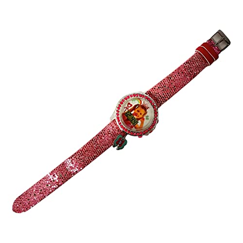 Accutime Kids Love, Diana Show Digital Quartz Pink Wrist Watch With Hanging Charm, Silver Bezel, Rhinestones, Pink Glitter Strap For Girls And Boys With Flashing Led Lights (Model: Lda4011Az) #TOP3