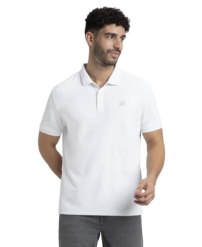 Image of Jockey AM38 Men's Microfiber Fabric Solid Half Sleeve Polo T-Shirt with StayDry & StayFresh Technology