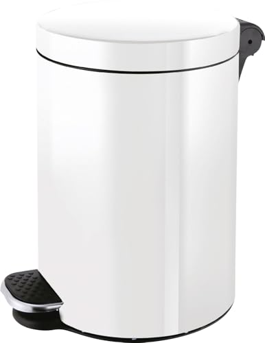 Poubelle à pédale de 5 litres helit blanche idéale pour la salle de bain
