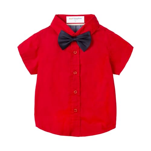 Image of Mud Kingdom Little Boys Dress Shirts Short Sleeve Cute Summer