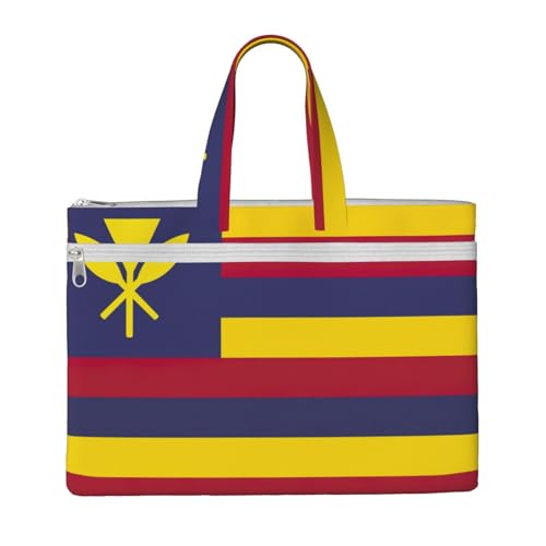 Flag Of The Kingdom Of Hawaii Canvas Document Bag Briefcase For Professionals And Executives
