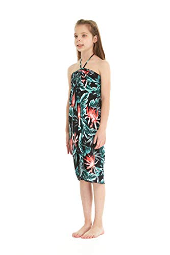 Girl Hawaiian Halter Dress in Blooming Lily3