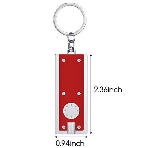 Mudder MUDDER-419916 12 Pcs Mini Led Keychains Light Torch Flashlight Key Ring Portable Key Chain Flash Light thumb #1