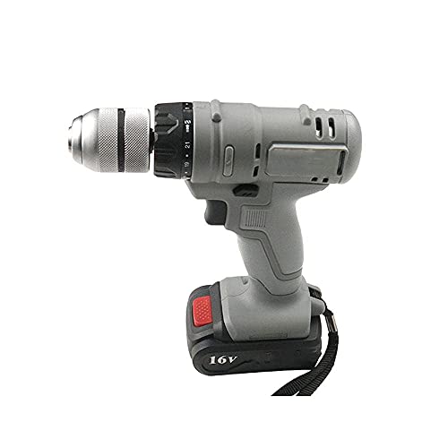 QHYXT Akku-Bohrschrauber, Akku-Bohrschrauber, Akku-Schrauber mit Vorwärts- und Rückwärts-Leistungsstarker 16-V-Hochleistungs-Lithiumbatterie-Handbohrmaschine, Metallbohrfutter, High-End-Oxford-Auf